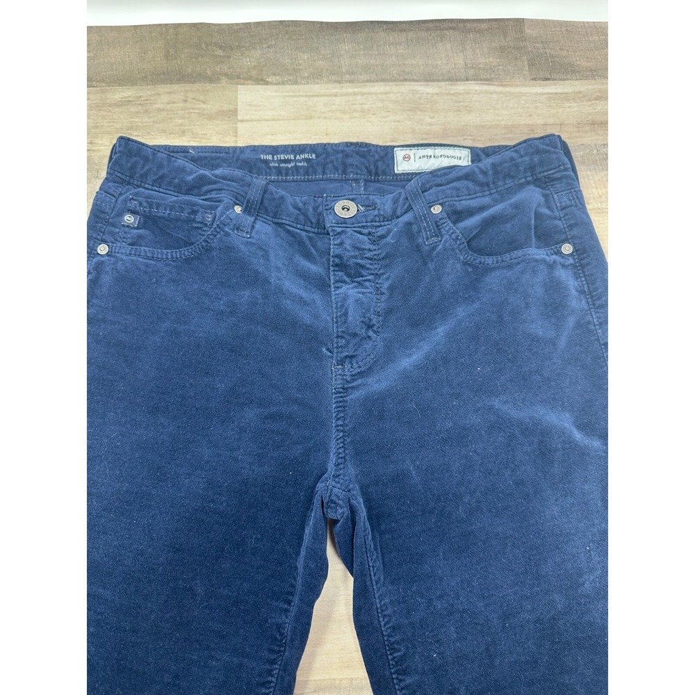 AG Adriano Goldschmied Anthropologie The Stevie Ankle Slim Straight Velvet Sz 27 - Picture 9 of 11